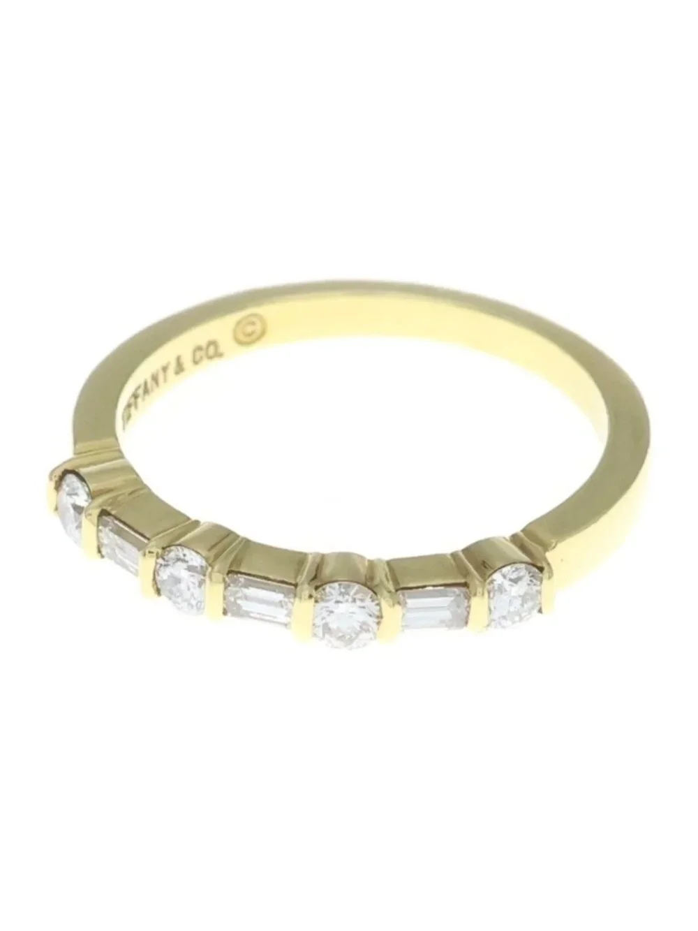 Tiffany & Co Forever Band Embrace Diamond Ring Yellow Gold